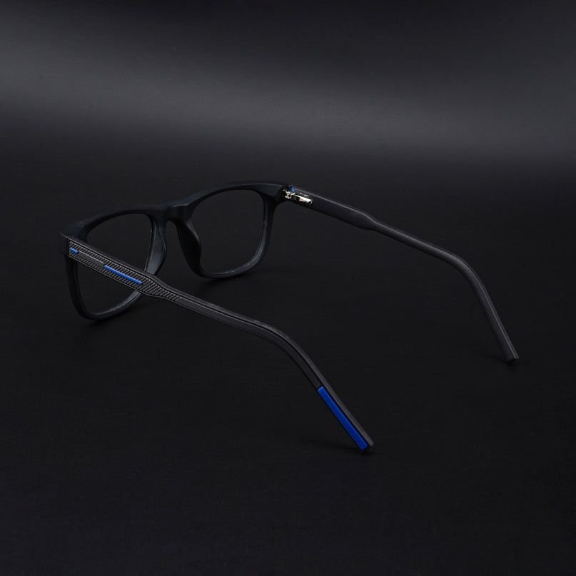 Eyejack Rush Matt Black Square Eyeglasses for Men & Women (1005CL681-C7)