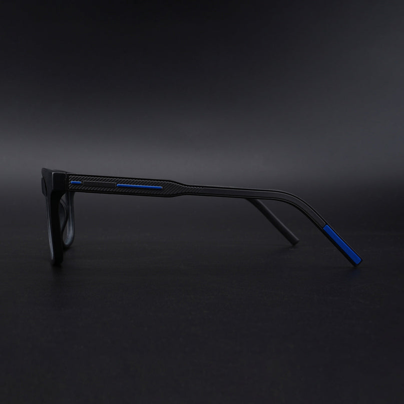 Eyejack Rush Matt Black Square Eyeglasses for Men & Women (1005CL681-C7)