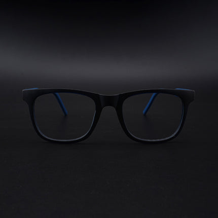 Eyejack Rush Navy Blue Square Eyeglasses for Men & Women (1005CL682-C8)