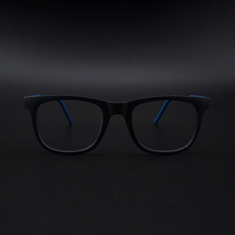 Eyejack Rush Navy Blue Square Eyeglasses for Men & Women (1005CL682-C8)