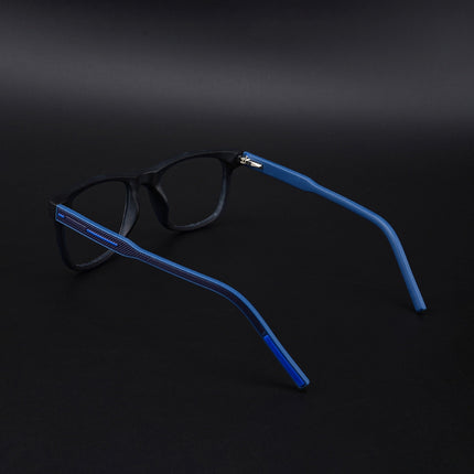 Eyejack Rush Navy Blue Square Eyeglasses for Men & Women (1005CL682-C8)