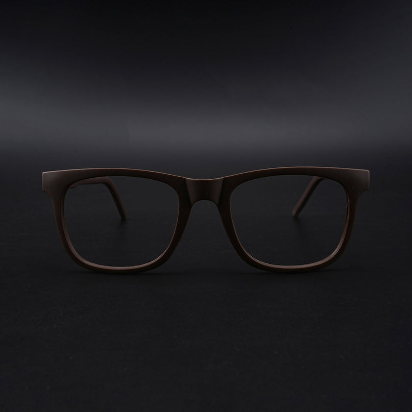 Eyejack Rush Matt Brown Square Eyeglasses for Men & Women (1005CL684-C10)