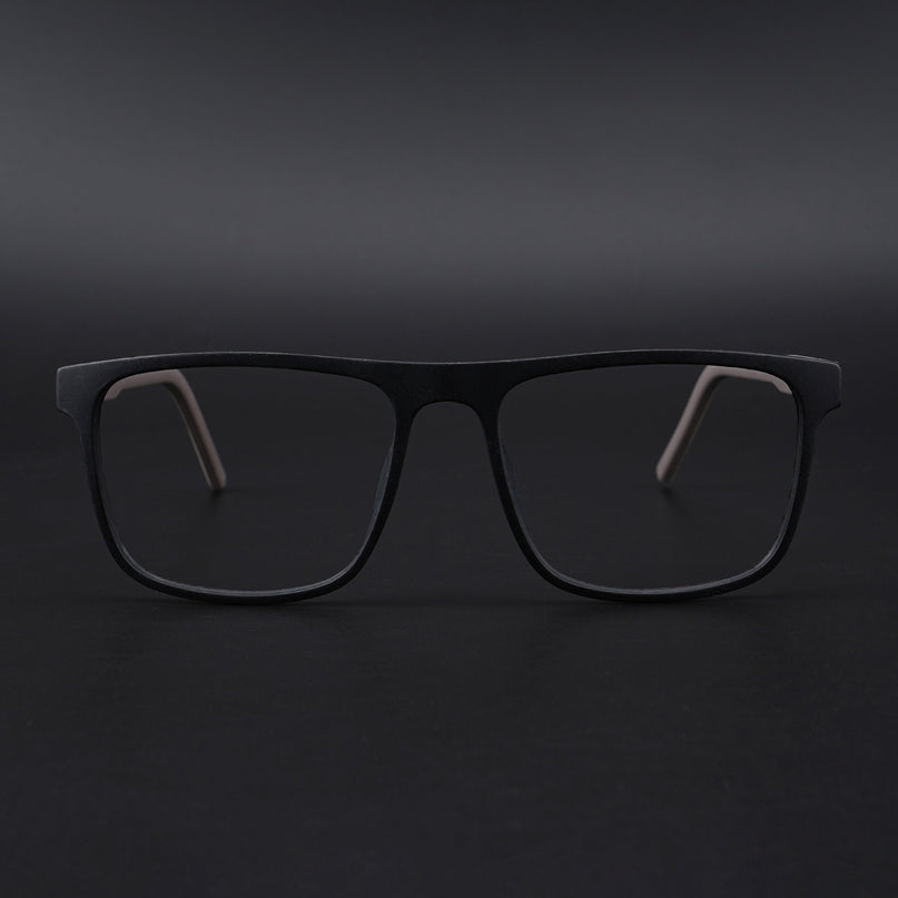 Eyejack Rush Matt Black Square Eyeglasses for Men & Women (1006CL685-C1)