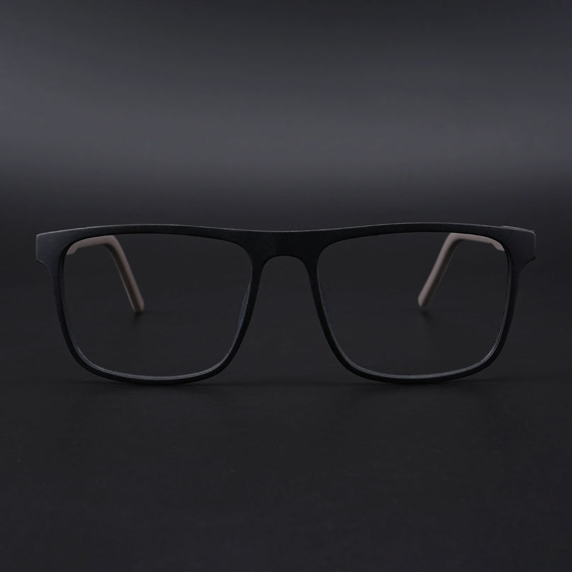 Eyejack Rush Matt Black Square Eyeglasses for Men & Women (1006CL685-C1)