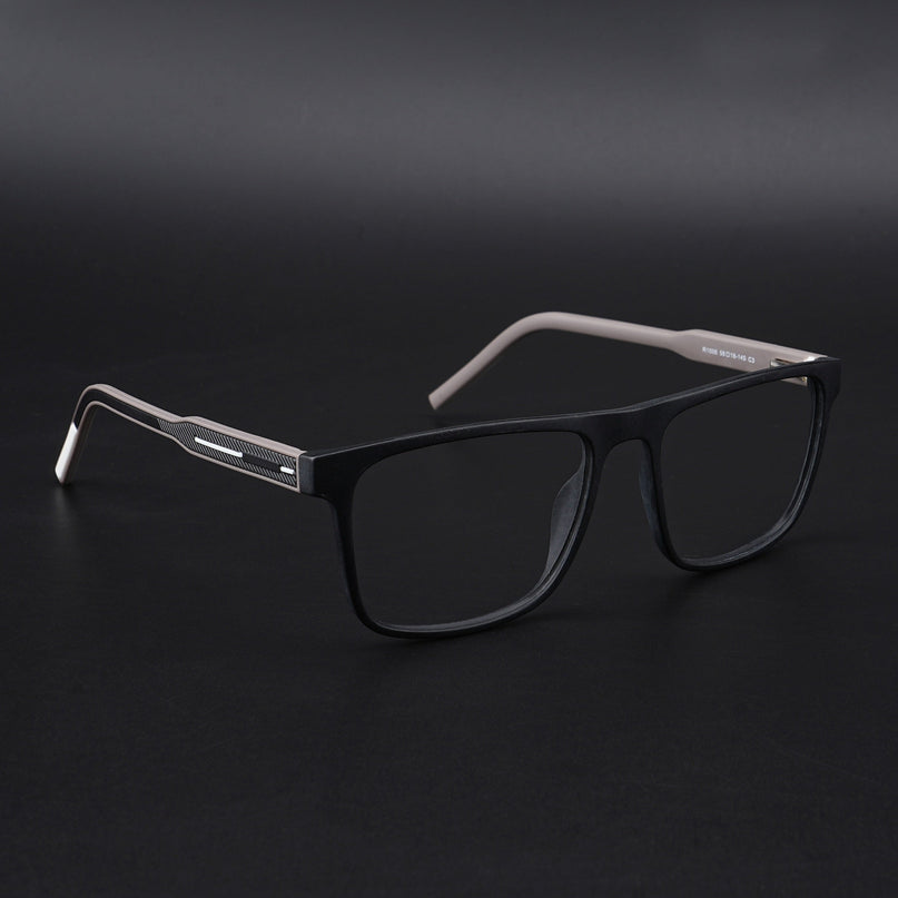 Eyejack Rush Matt Black Square Eyeglasses for Men & Women (1006CL685-C1)