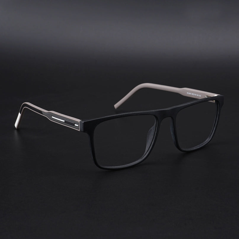 Eyejack Rush Matt Black Square Eyeglasses for Men & Women (1006CL685-C1)