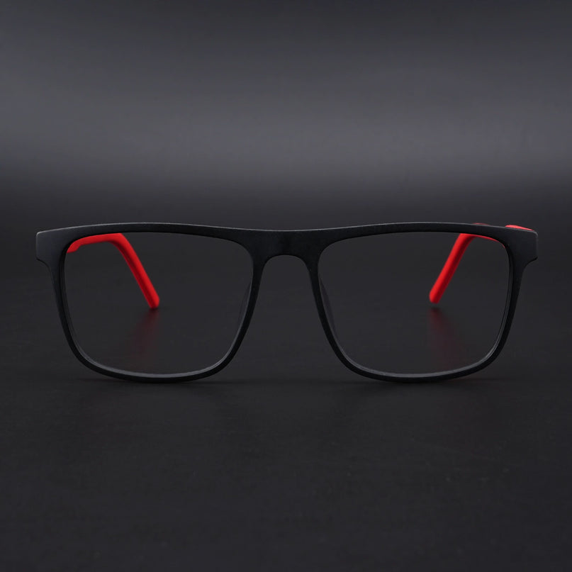 Eyejack Rush Matt Black Square Eyeglasses for Men & Women (1006CL687-C3)