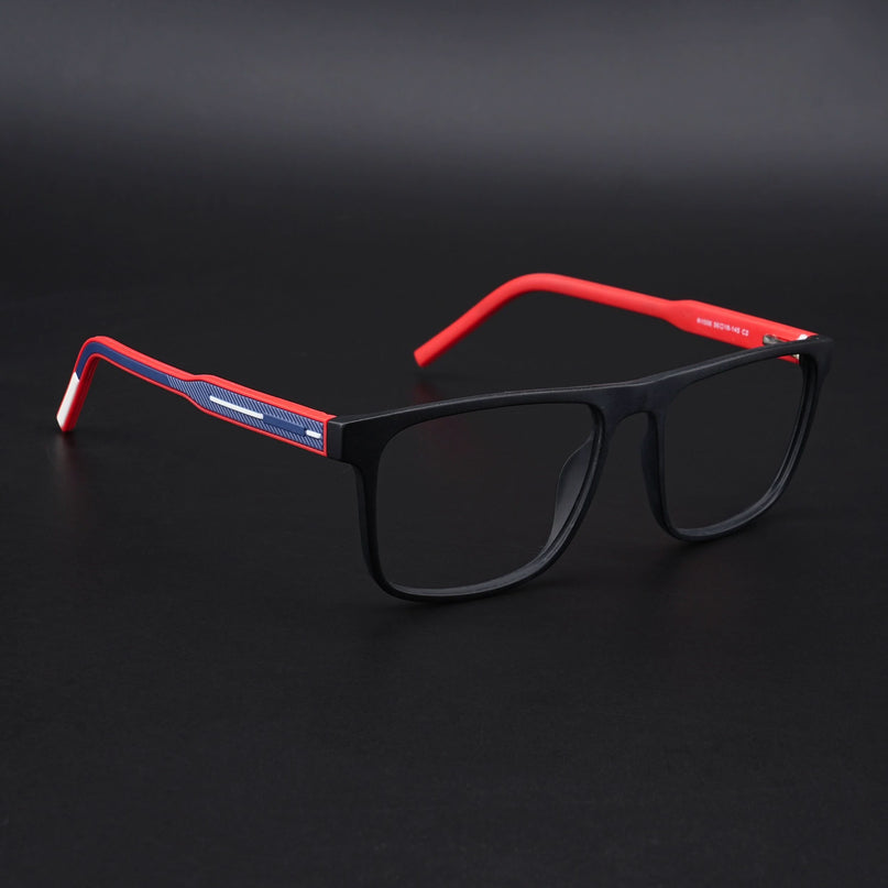 Eyejack Rush Matt Black Square Eyeglasses for Men & Women (1006CL687-C3)