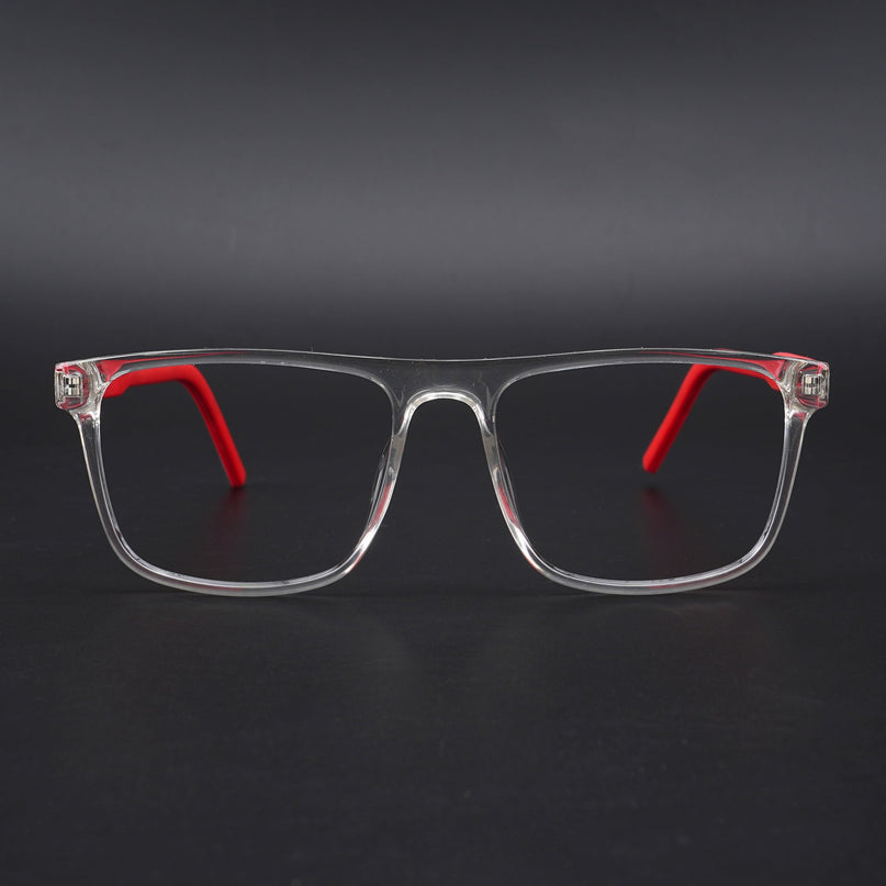 Eyejack Rush Transparent Square Eyeglasses for Men & Women (1006CL688-C4)