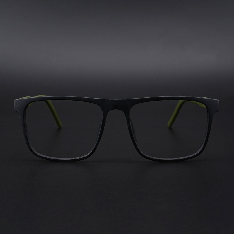 Eyejack Rush Matt Black Square Eyeglasses for Men & Women (1006CL689-C5)