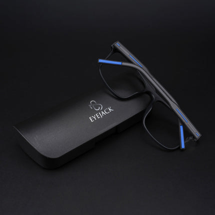 Eyejack Rush Matt Black Square Eyeglasses for Men & Women (1006CL691-C7)