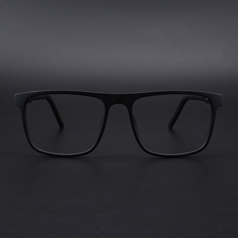 Eyejack Rush Matt Black Square Eyeglasses for Men & Women (1006CL691-C7)