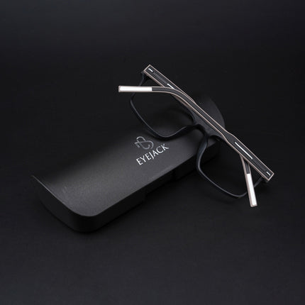 Eyejack Rush Matt Black Square Eyeglasses for Men & Women (1007CL695-C1)
