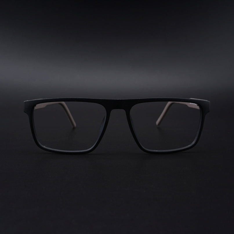 Eyejack Rush Matt Black Square Eyeglasses for Men & Women (1007CL695-C1)
