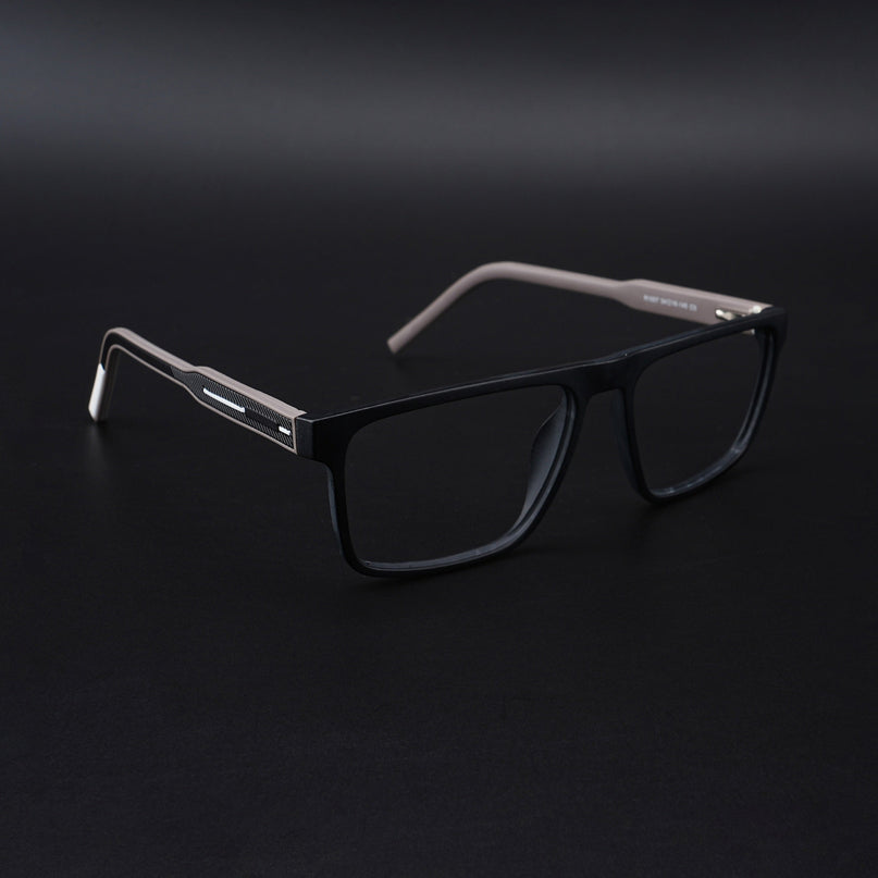 Eyejack Rush Matt Black Square Eyeglasses for Men & Women (1007CL695-C1)