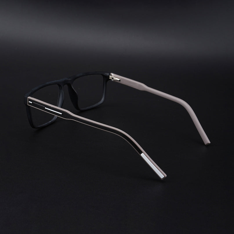 Eyejack Rush Matt Black Square Eyeglasses for Men & Women (1007CL695-C1)