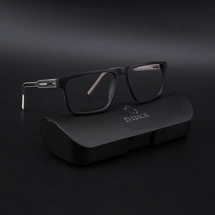 Eyejack Rush Matt Black Square Eyeglasses for Men & Women (1007CL695-C1)