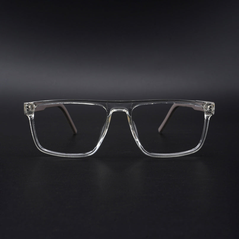 Eyejack Rush Transparent Square Eyeglasses for Men & Women (1007CL696-C2)
