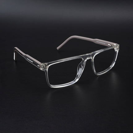 Eyejack Rush Transparent Square Eyeglasses for Men & Women (1007CL696-C2)