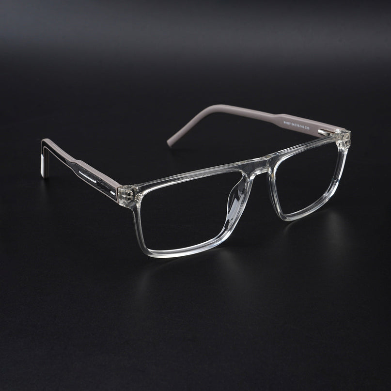 Eyejack Rush Transparent Square Eyeglasses for Men & Women (1007CL696-C2)