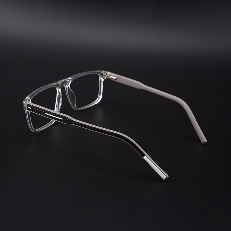Eyejack Rush Transparent Square Eyeglasses for Men & Women (1007CL696-C2)