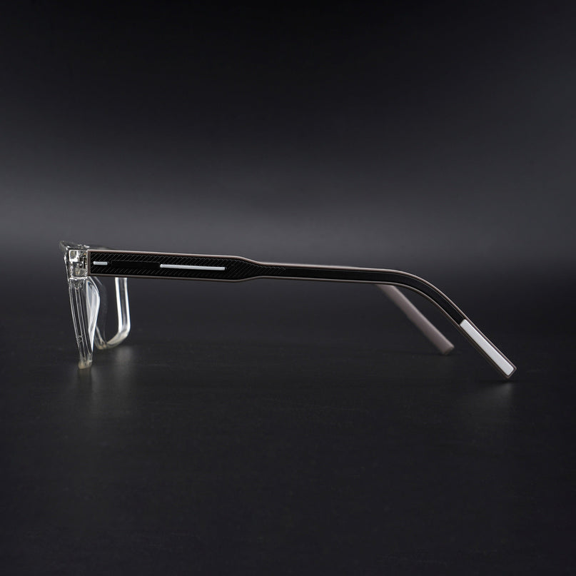 Eyejack Rush Transparent Square Eyeglasses for Men & Women (1007CL696-C2)