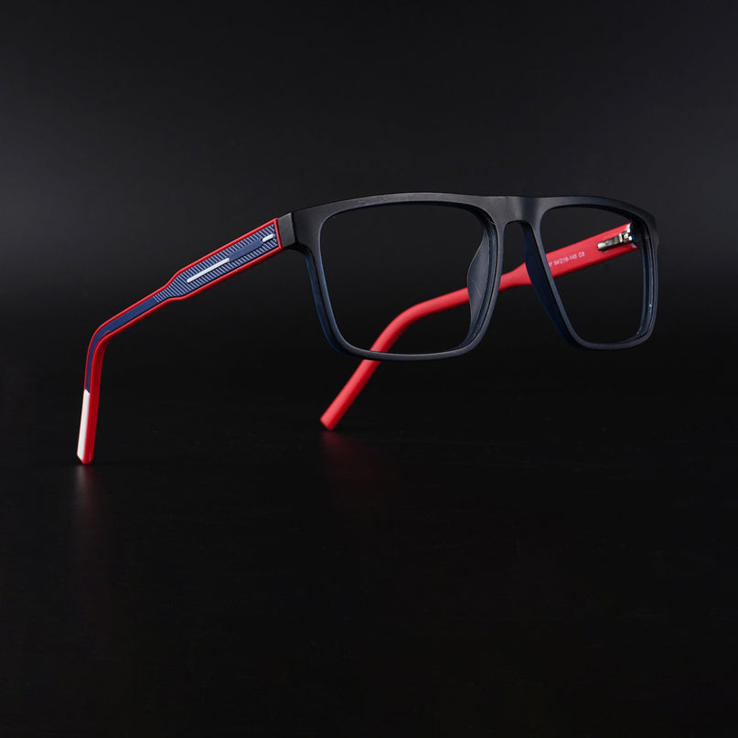 Eyejack Rush Navy Blue Square Eyeglasses for Men & Women (1007CL697-C3)