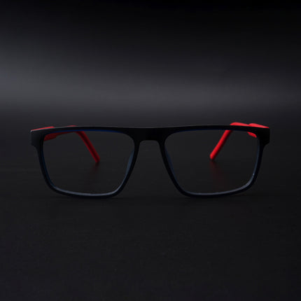 Eyejack Rush Navy Blue Square Eyeglasses for Men & Women (1007CL697-C3)