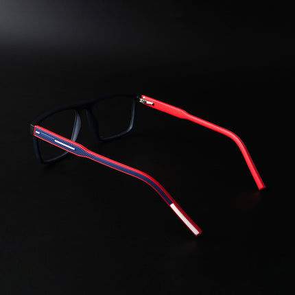 Eyejack Rush Navy Blue Square Eyeglasses for Men & Women (1007CL697-C3)