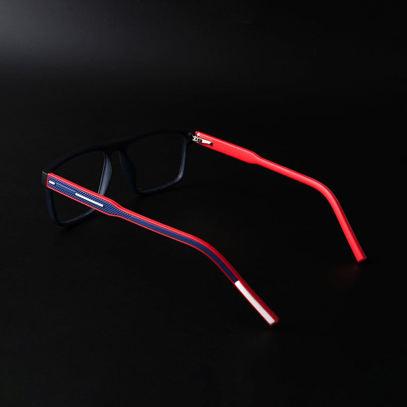 Eyejack Rush Navy Blue Square Eyeglasses for Men & Women (1007CL697-C3)