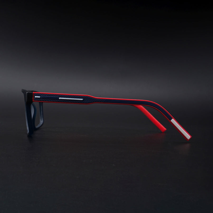 Eyejack Rush Navy Blue Square Eyeglasses for Men & Women (1007CL697-C3)