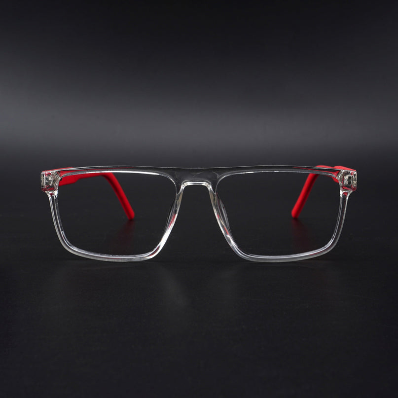 Eyejack Rush Transparent Square Eyeglasses for Men & Women (1007CL698-C4)