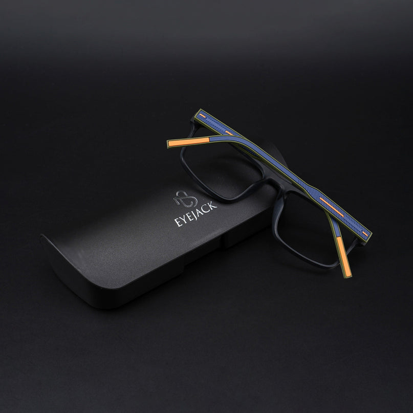 Eyejack Rush Matt Black Square Eyeglasses for Men & Women (1007CL699-C5)
