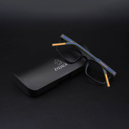 Eyejack Rush Matt Black Square Eyeglasses for Men & Women (1007CL699-C5)