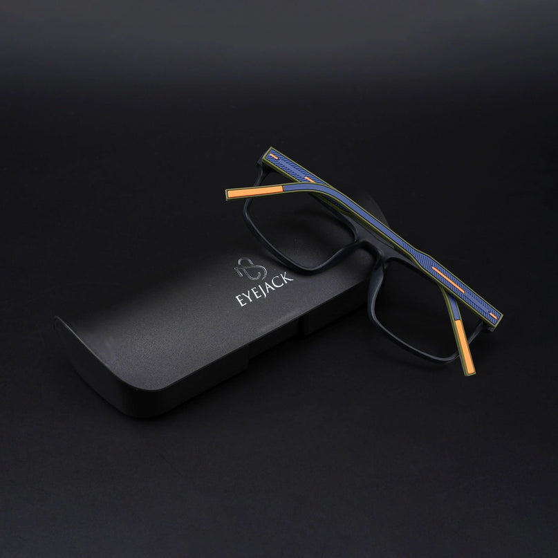 Eyejack Rush Matt Black Square Eyeglasses for Men & Women (1007CL699-C5)