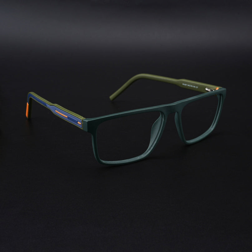 Eyejack Rush Green Square Eyeglasses for Men & Women (1007CL700-C6)
