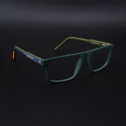 Eyejack Rush Green Square Eyeglasses for Men & Women (1007CL700-C6)