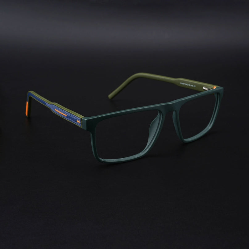 Eyejack Rush Green Square Eyeglasses for Men & Women (1007CL700-C6)