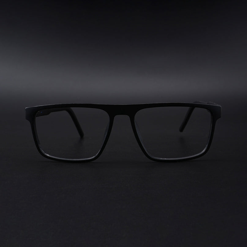 Eyejack Rush Matt Black Square Eyeglasses for Men & Women (1007CL701-C7)