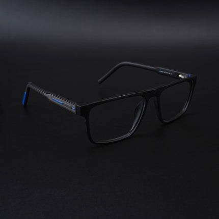 Eyejack Rush Matt Black Square Eyeglasses for Men & Women (1007CL701-C7)