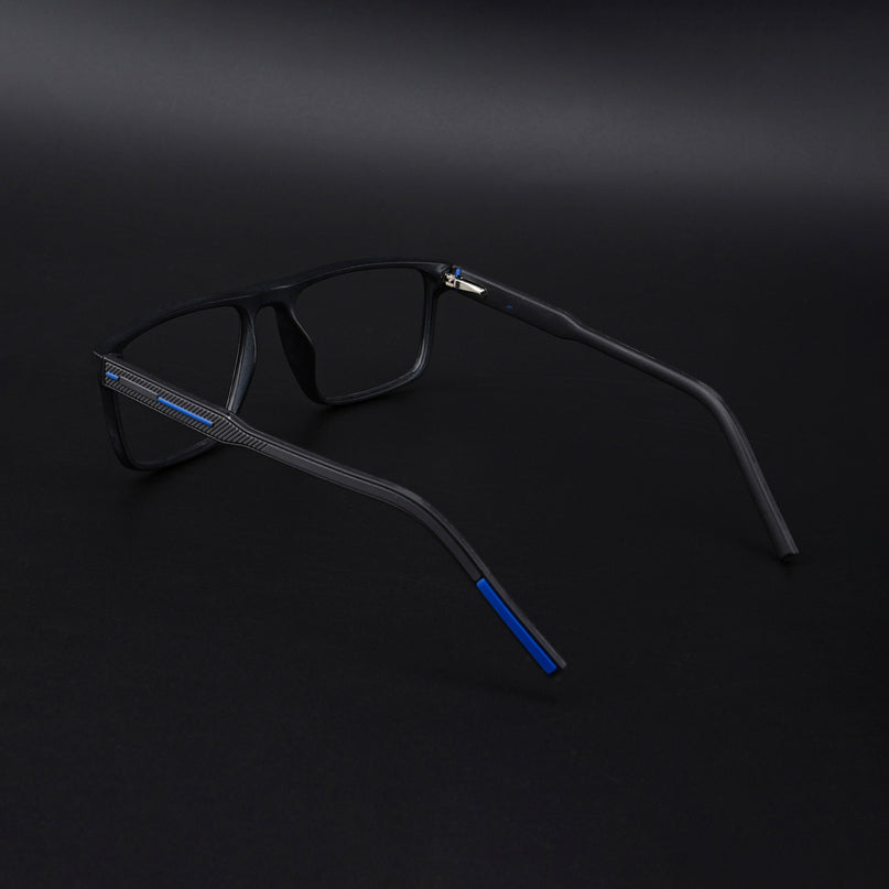 Eyejack Rush Matt Black Square Eyeglasses for Men & Women (1007CL701-C7)