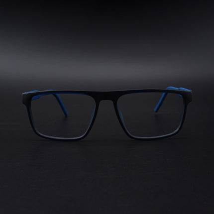 Eyejack Rush Navy Blue Square Eyeglasses for Men & Women (1007CL702-C8)