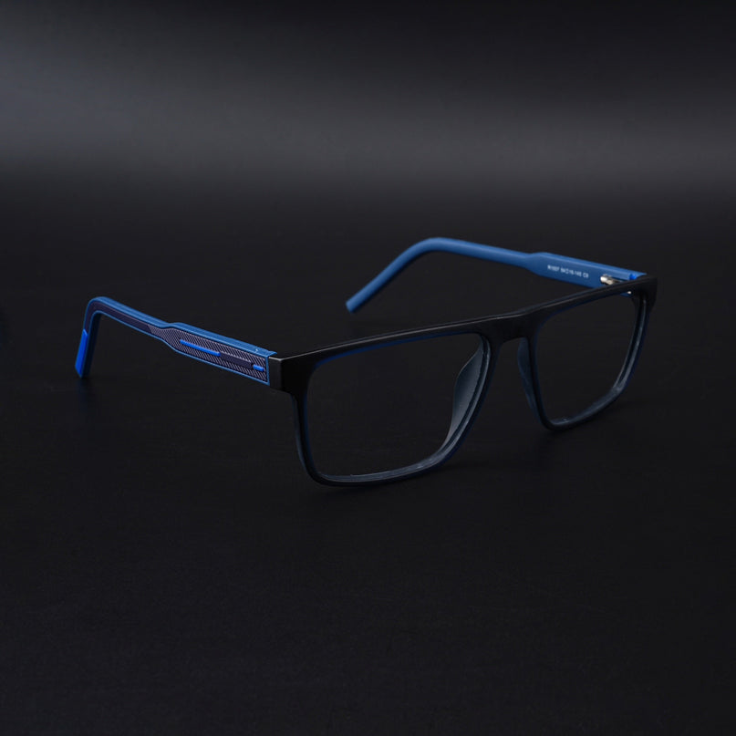 Eyejack Rush Navy Blue Square Eyeglasses for Men & Women (1007CL702-C8)