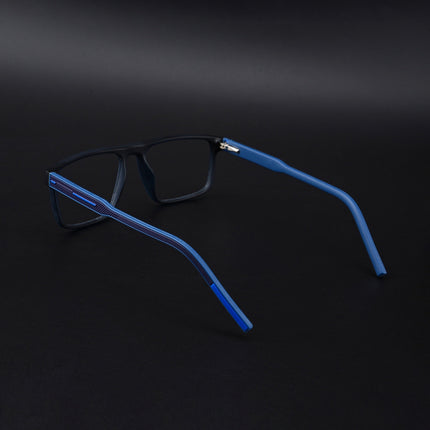 Eyejack Rush Navy Blue Square Eyeglasses for Men & Women (1007CL702-C8)