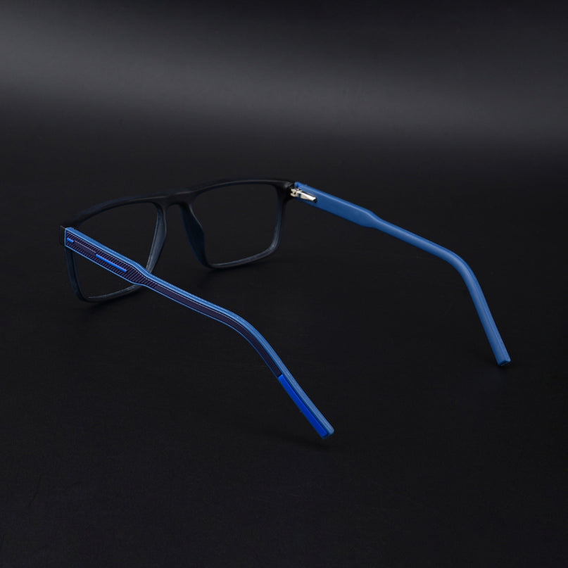 Eyejack Rush Navy Blue Square Eyeglasses for Men & Women (1007CL702-C8)