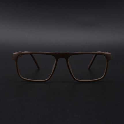 Eyejack Rush Matt Brown Square Eyeglasses for Men & Women (1007CL704-C10)
