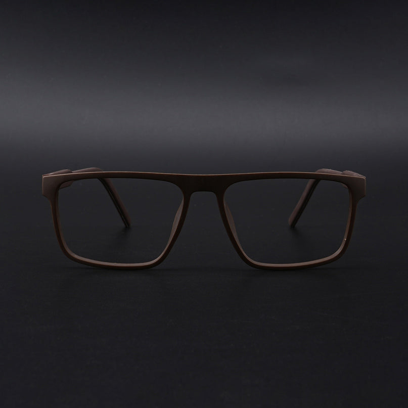 Eyejack Rush Matt Brown Square Eyeglasses for Men & Women (1007CL704-C10)