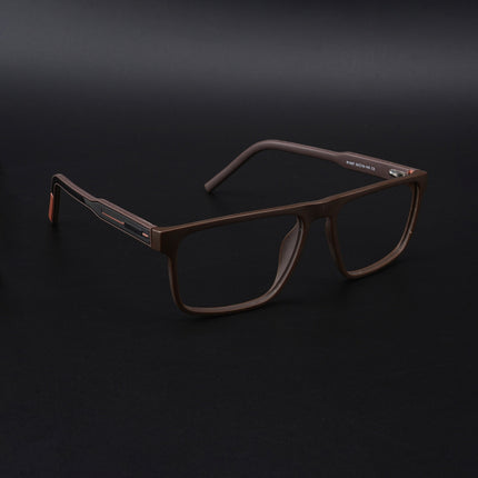 Eyejack Rush Matt Brown Square Eyeglasses for Men & Women (1007CL704-C10)