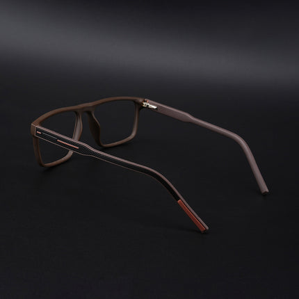 Eyejack Rush Matt Brown Square Eyeglasses for Men & Women (1007CL704-C10)
