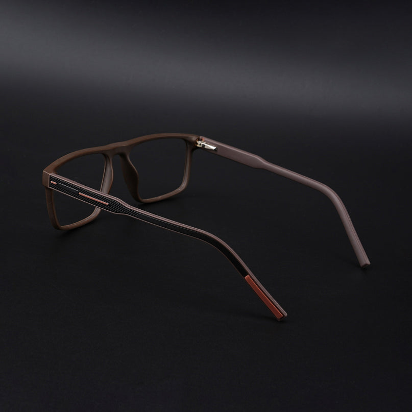 Eyejack Rush Matt Brown Square Eyeglasses for Men & Women (1007CL704-C10)